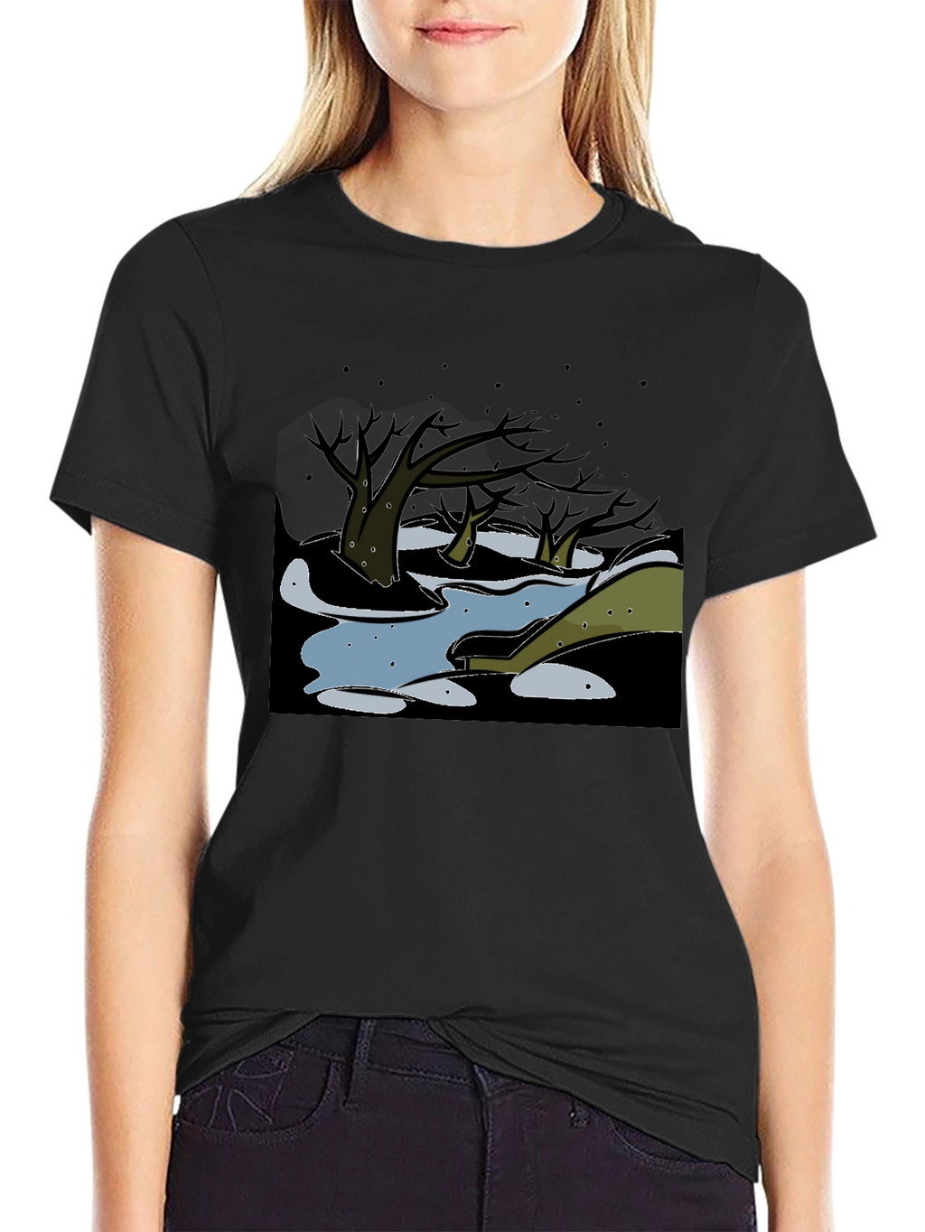 Dark Swamp Graphic Tee - Unique Design