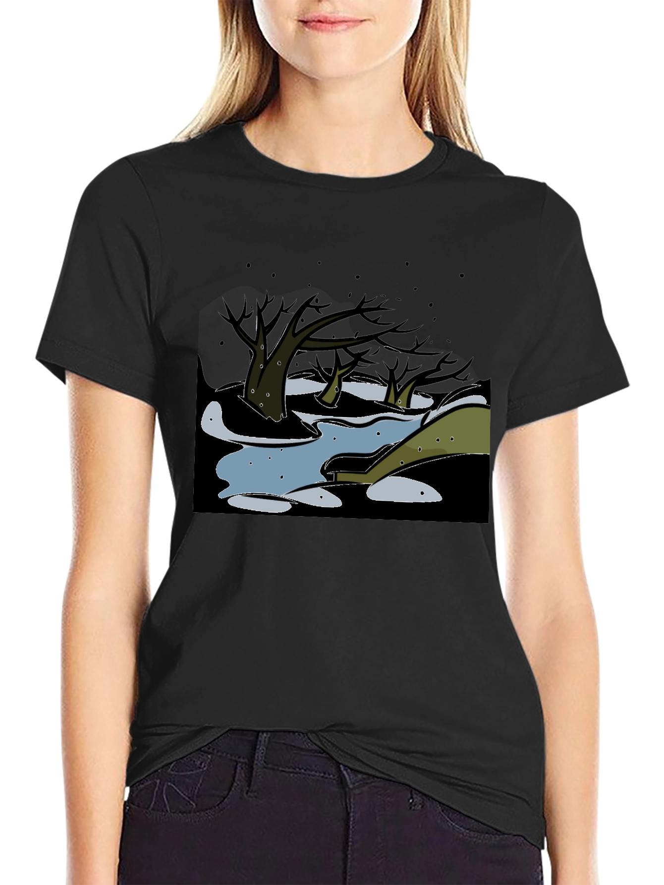 Dark Swamp Graphic Tee - Unique Design