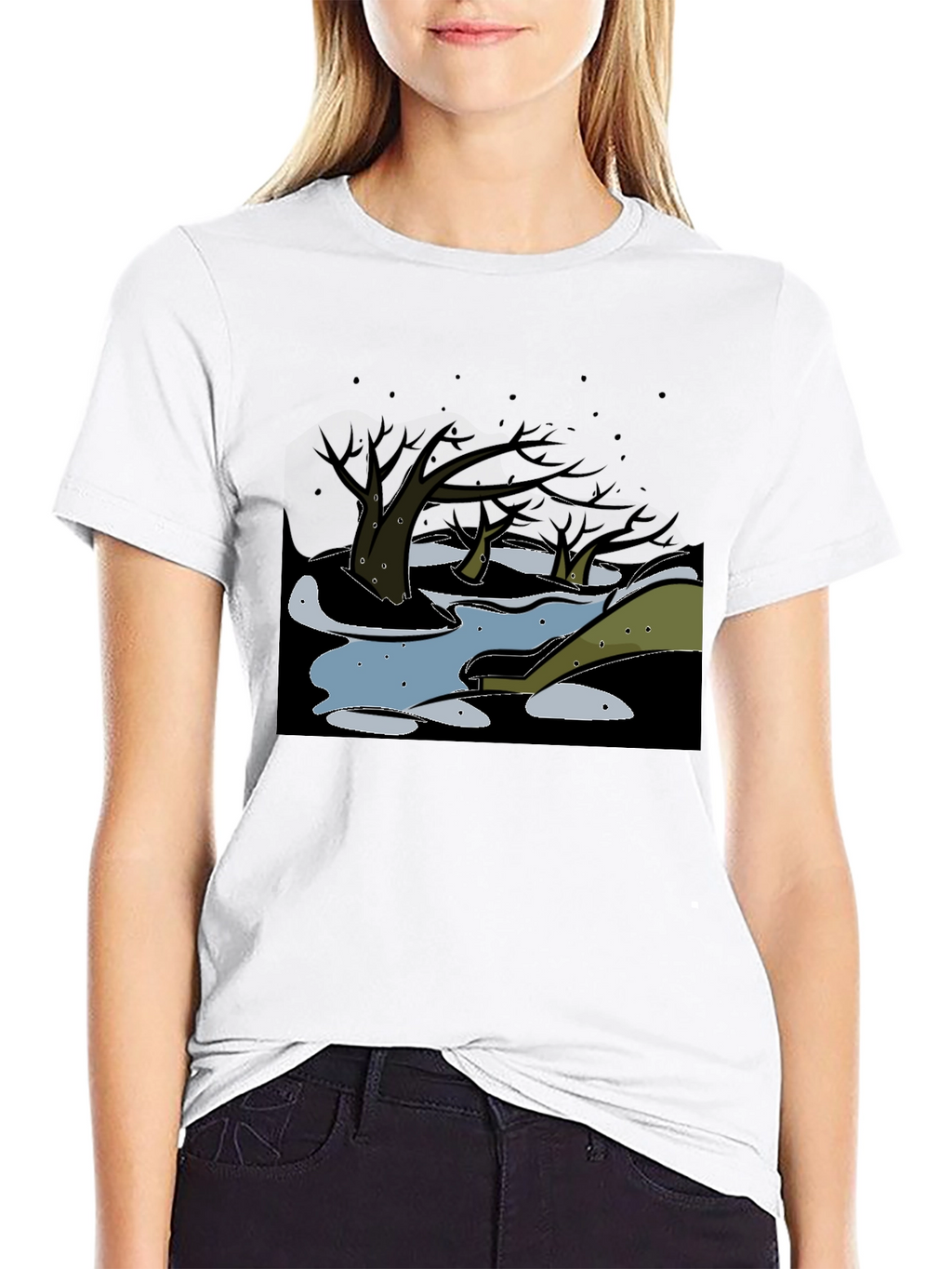 Dark Swamp Graphic Tee - Unique Design