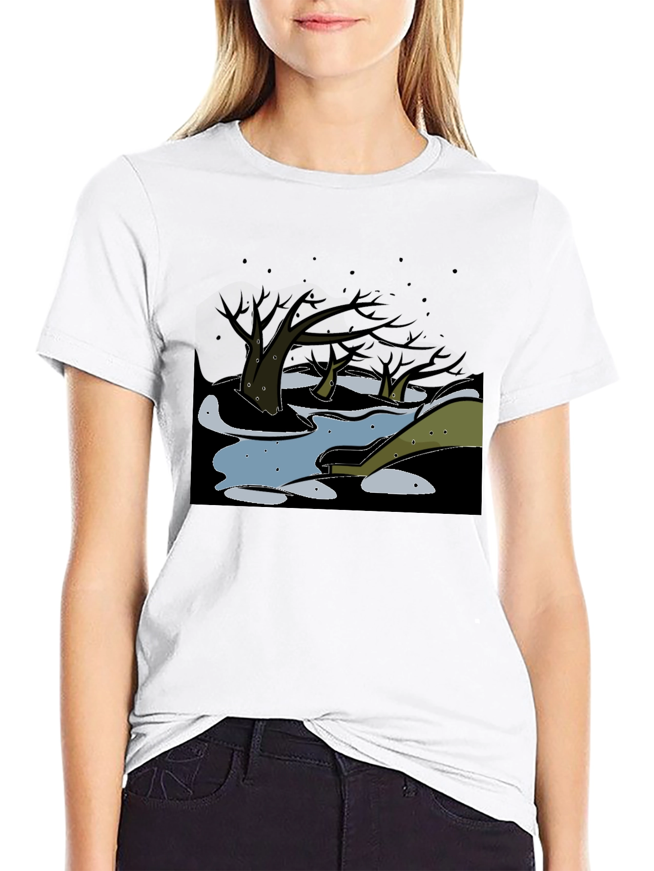 Dark Swamp Graphic Tee - Unique Design
