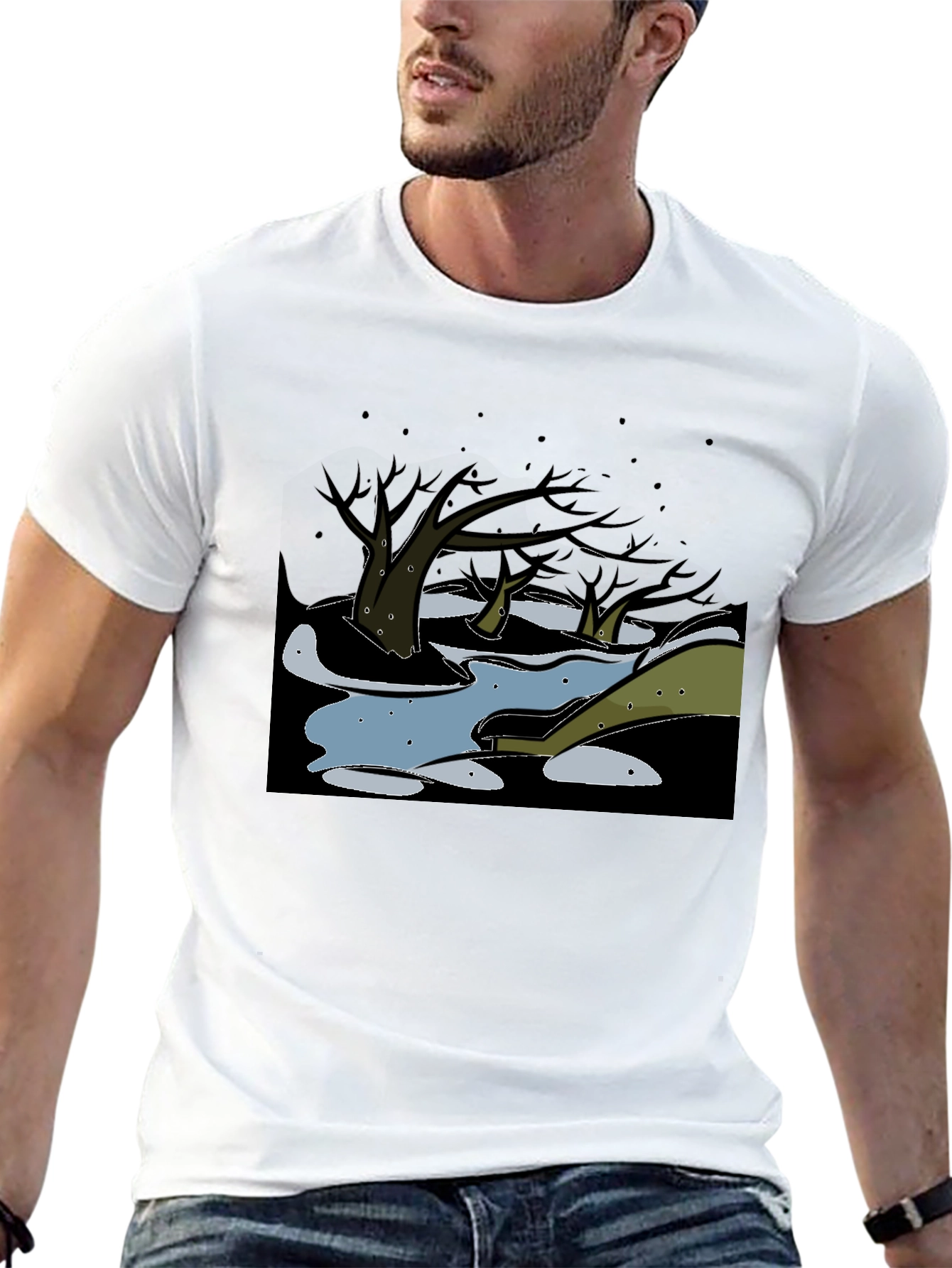 Dark Swamp Graphic Tee - Unique Design