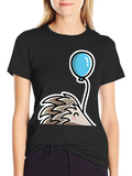 Cute Hedgehog with Balloon T-Shirt - Whimsical Design