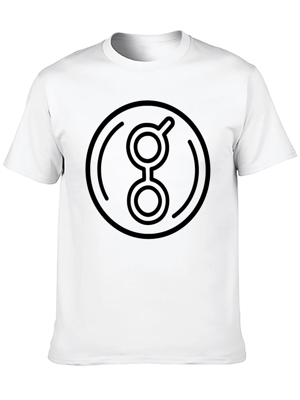 Abstract Graphic Print Black Crew Neck T-Shirt