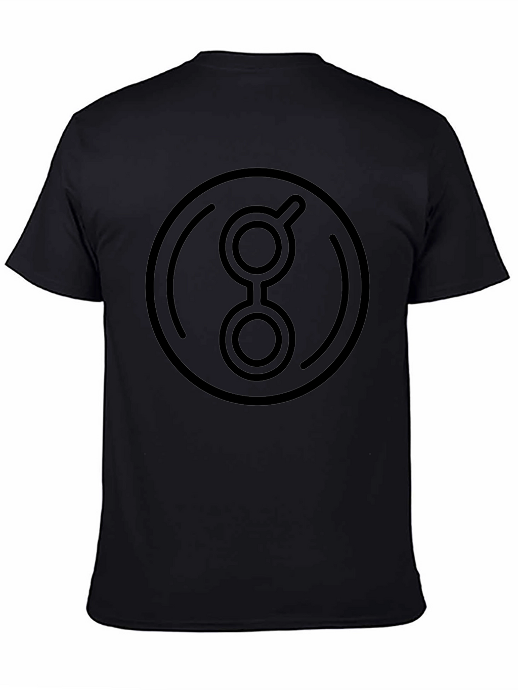 Abstract Graphic Print Black Crew Neck T-Shirt