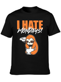 I Hate Mondays Sloth T-Shirt - Funny Graphic Tee