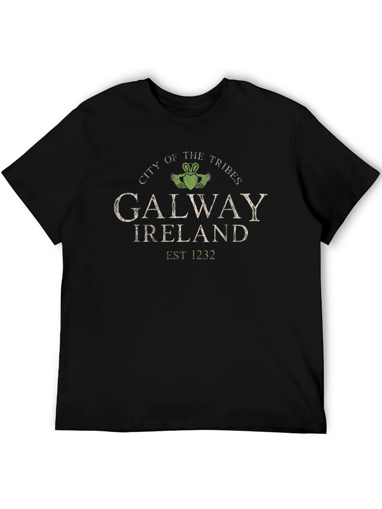 Galway Ireland Black T-Shirt - City of the Tribes
