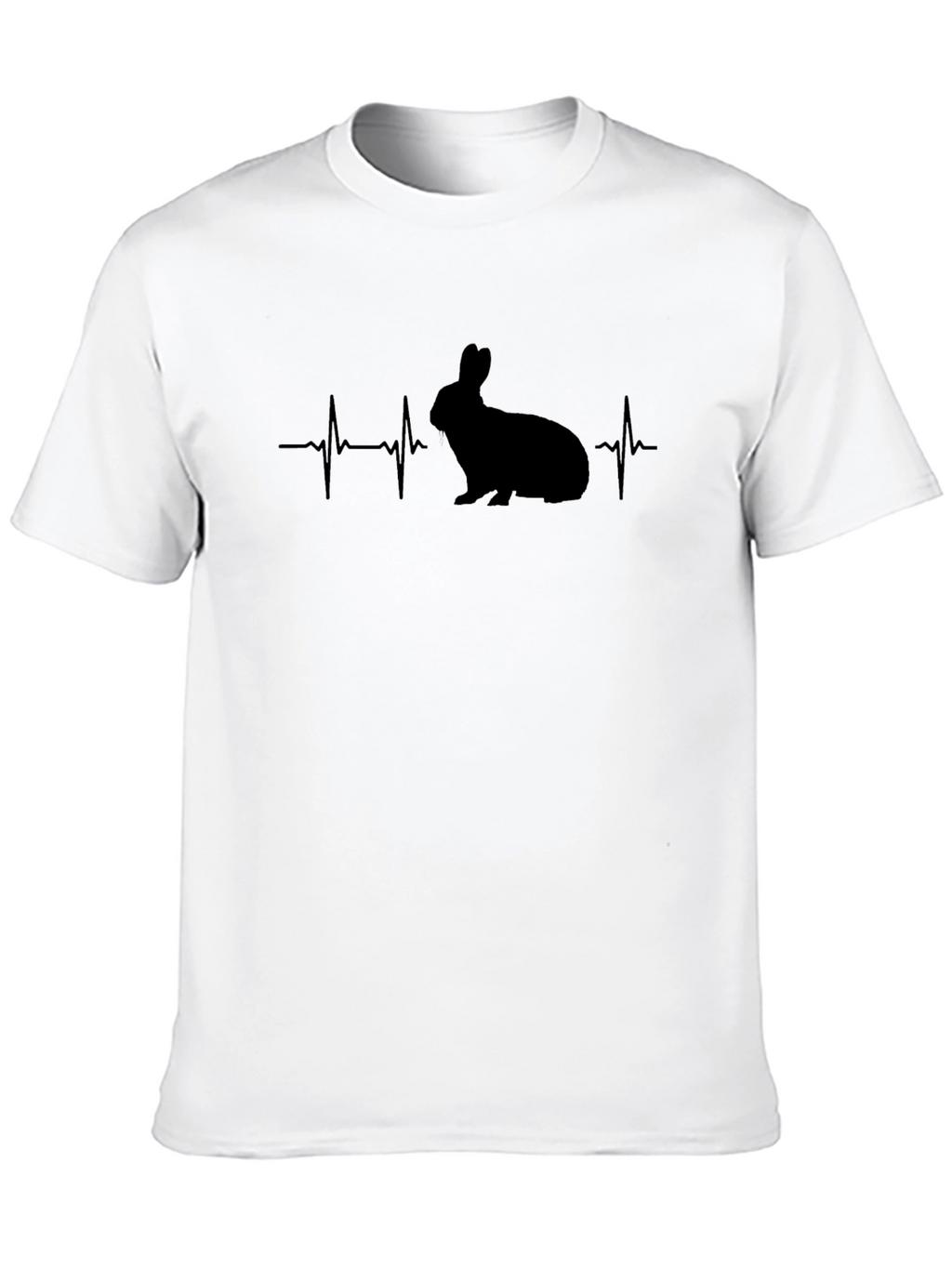 Rabbit Heartbeat Graphic Tee - Mens Black T-Shirt