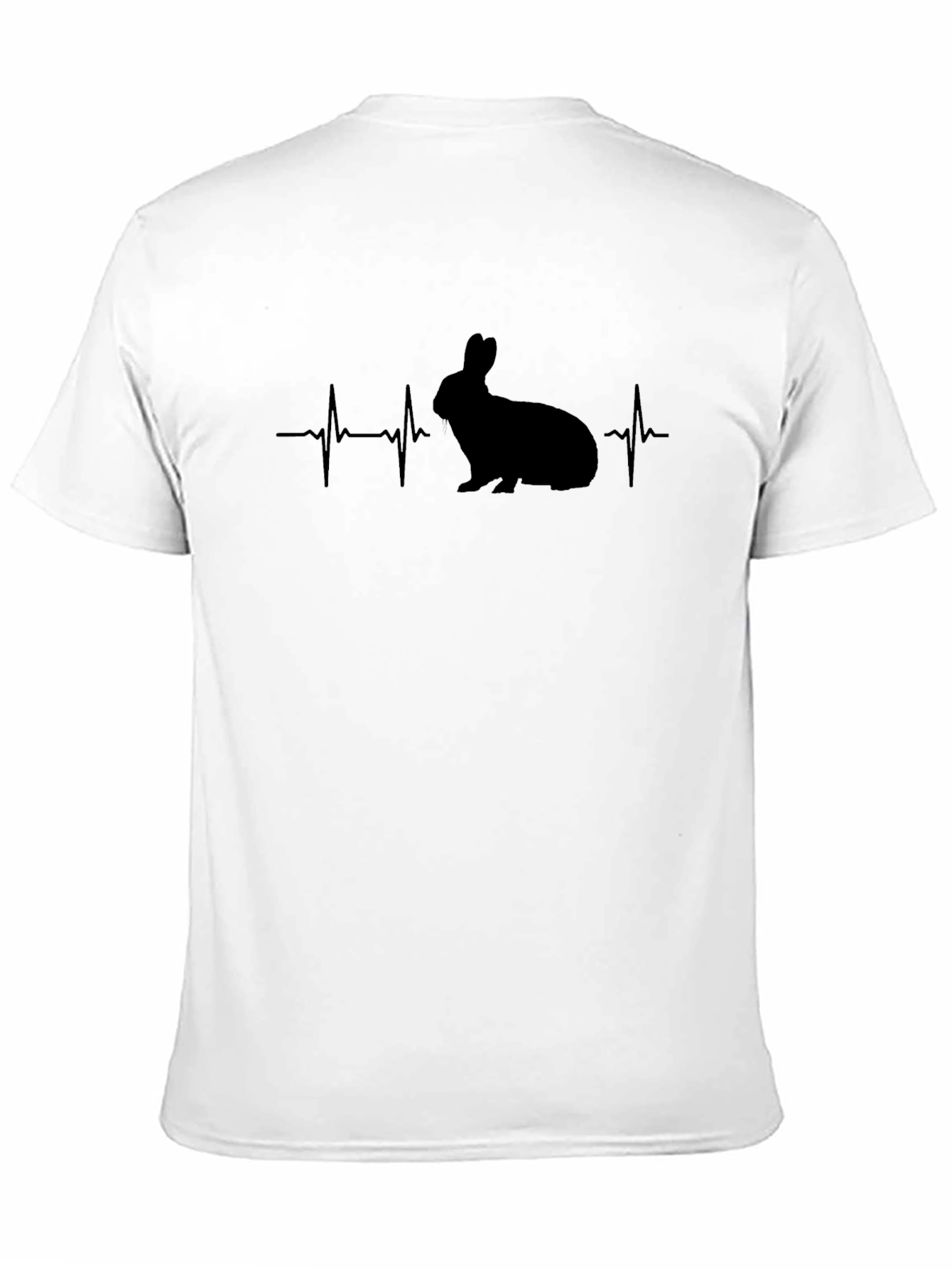 Rabbit Heartbeat Graphic Tee - Mens Black T-Shirt