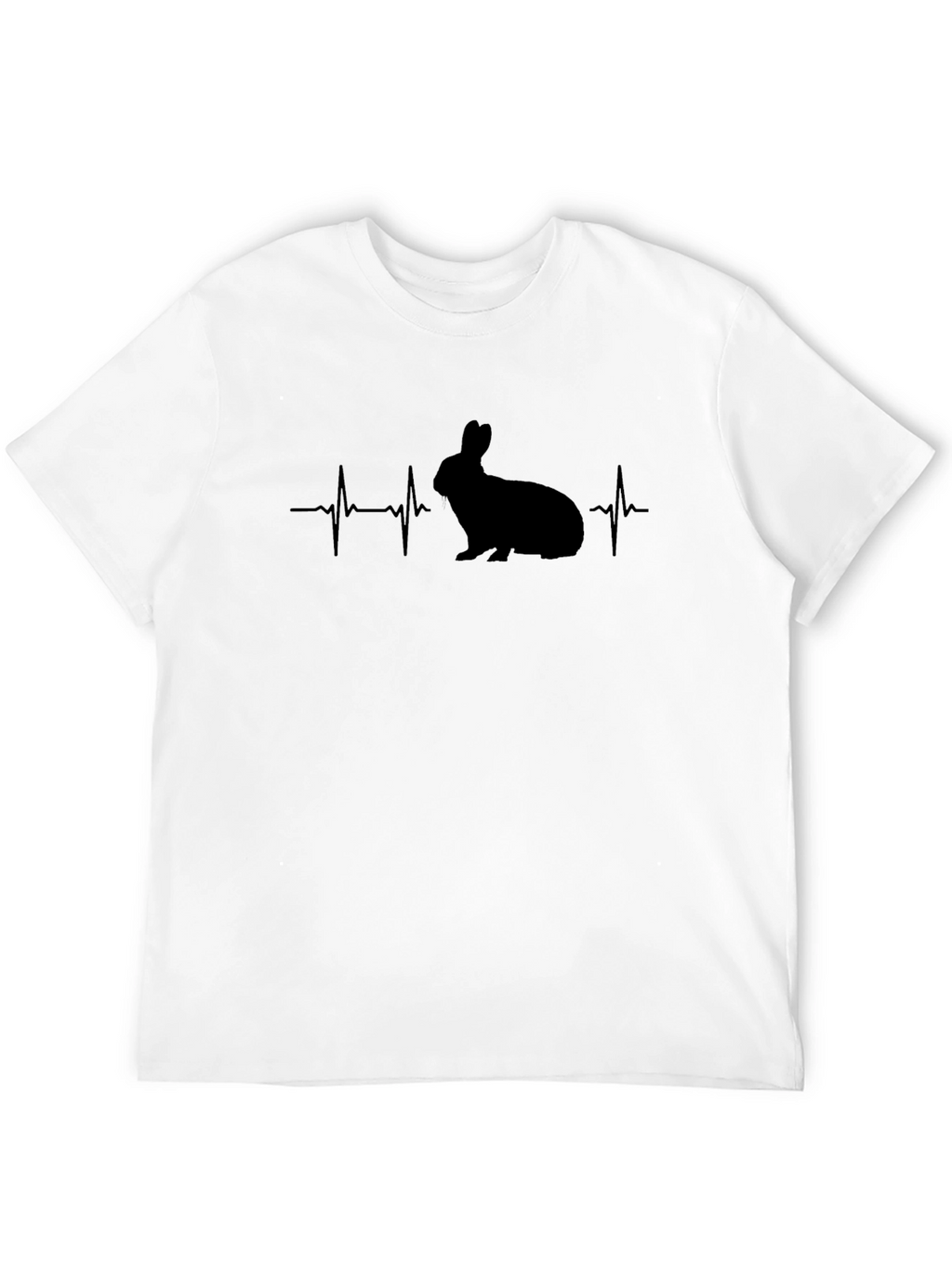 Rabbit Heartbeat Graphic Tee - Mens Black T-Shirt