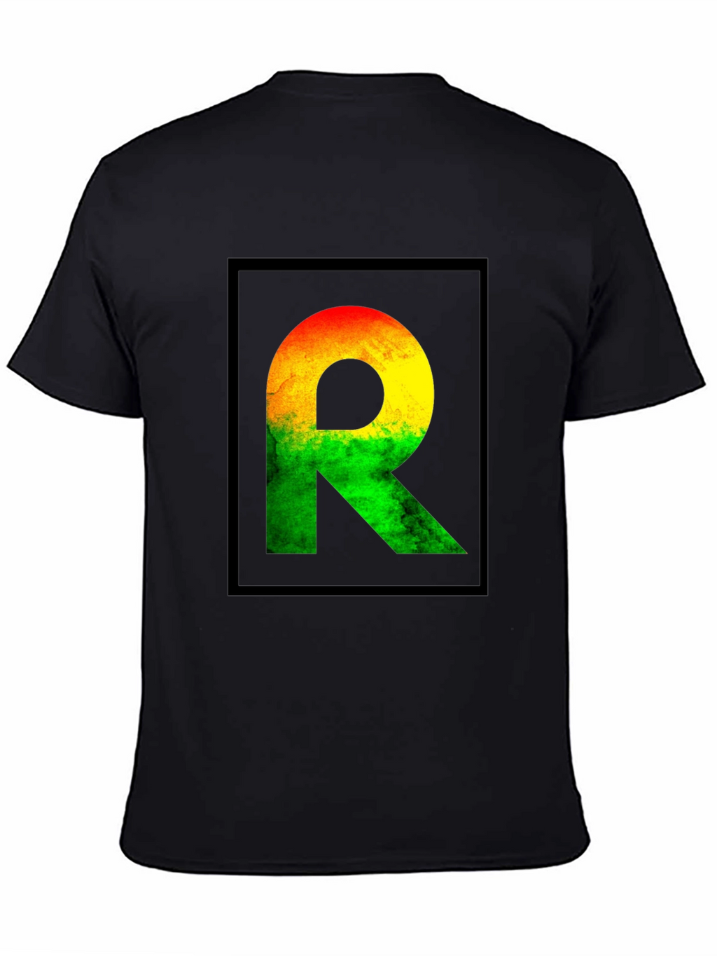 Rasta R Graphic Black T-Shirt