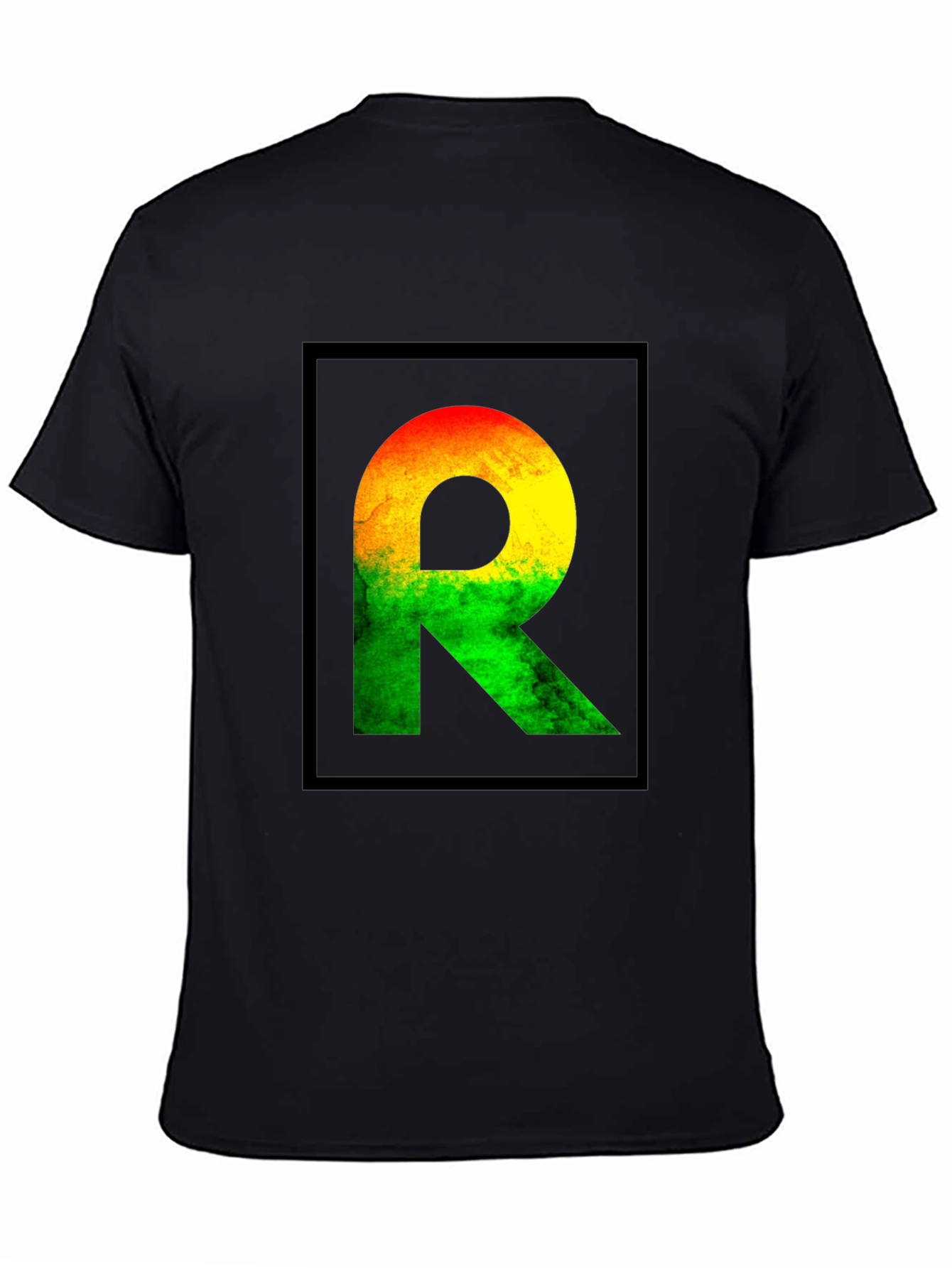Rasta R Graphic Black T-Shirt