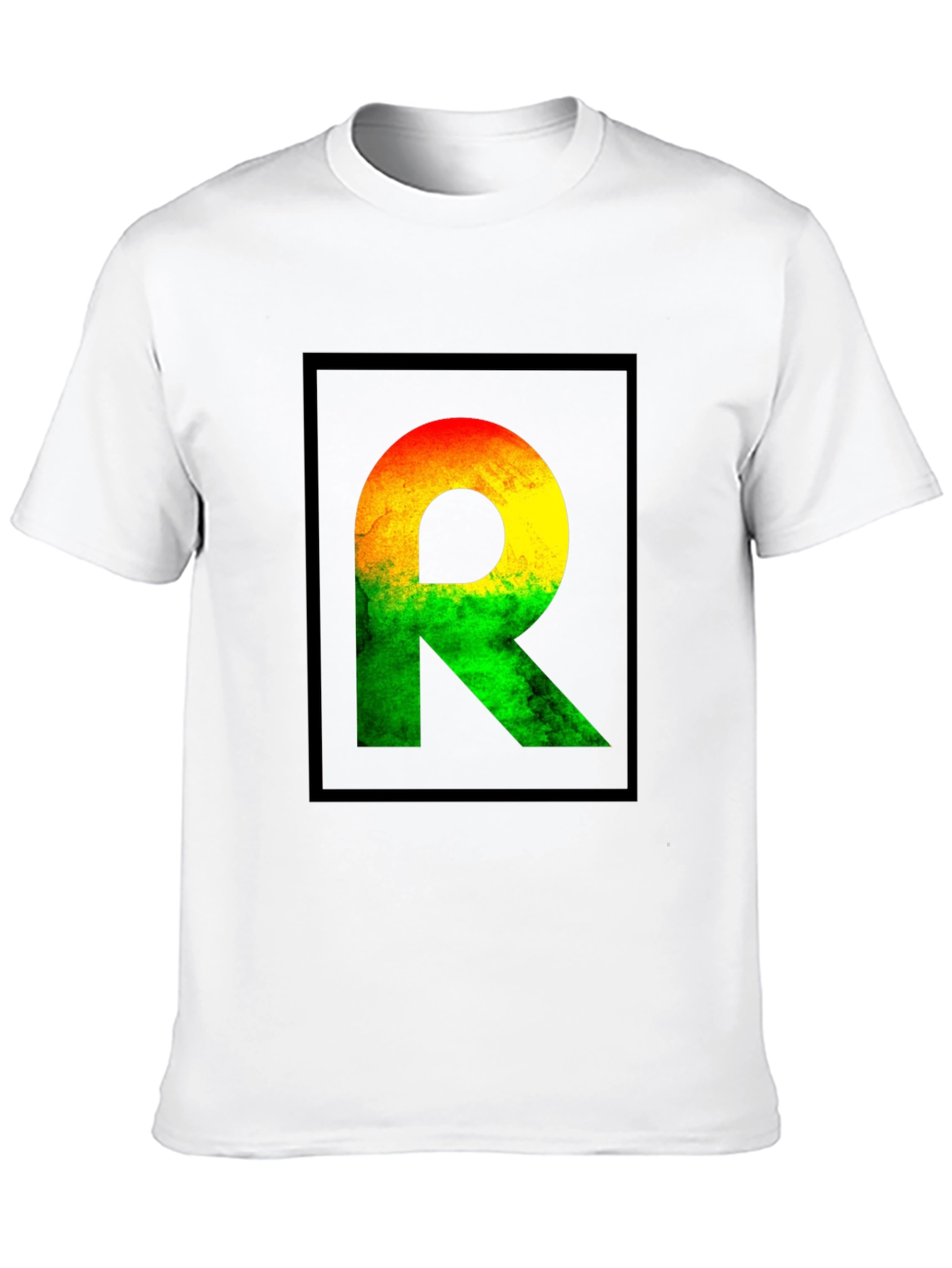 Rasta R Graphic Black T-Shirt