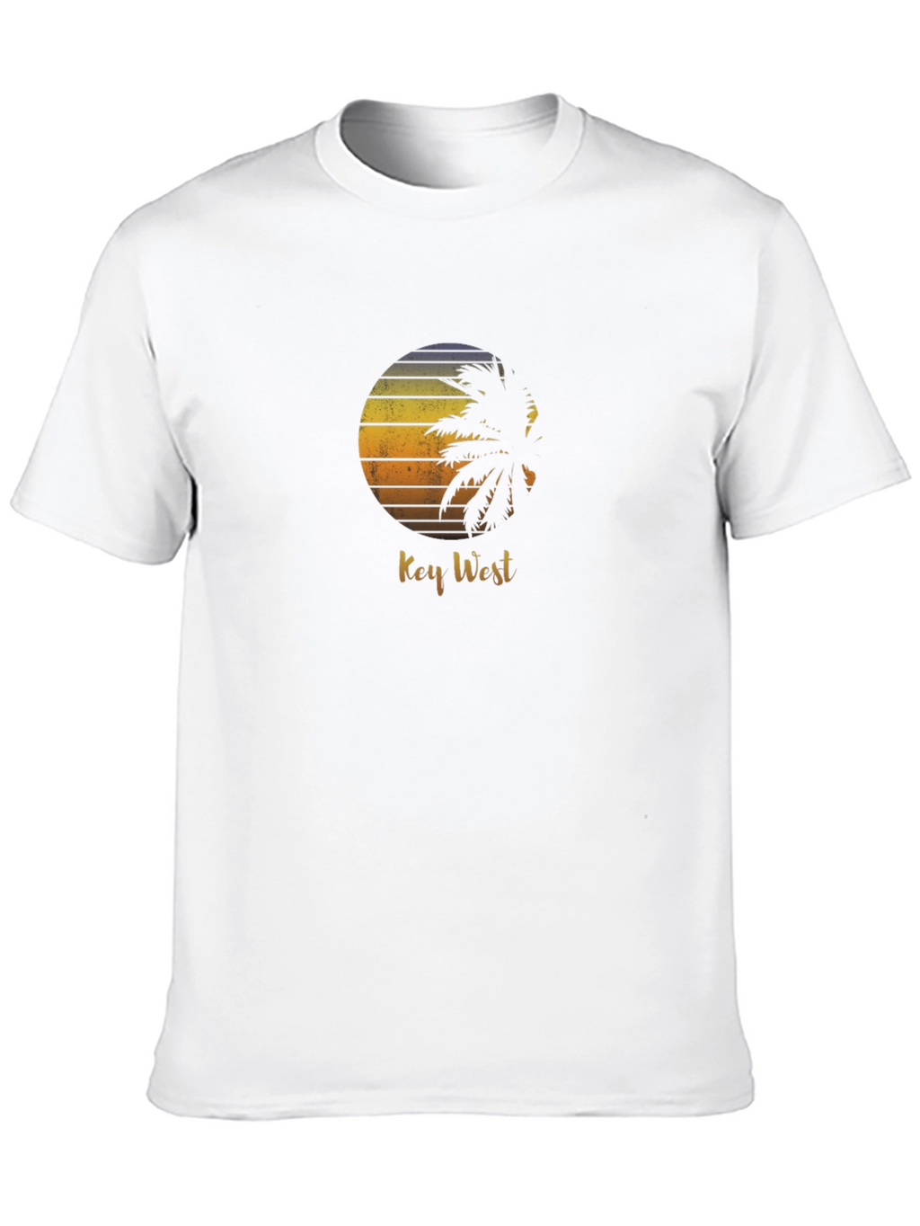 Key West Palm Tree Sunset Graphic T-Shirt