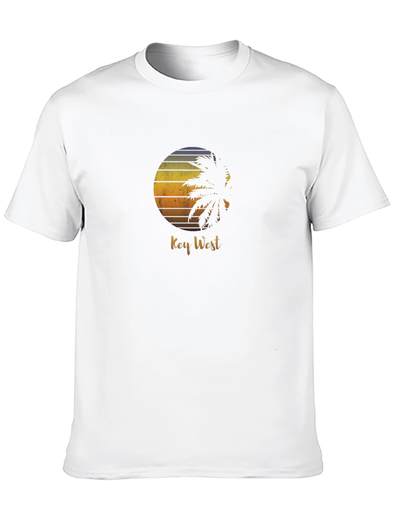 Key West Palm Tree Sunset Graphic T-Shirt