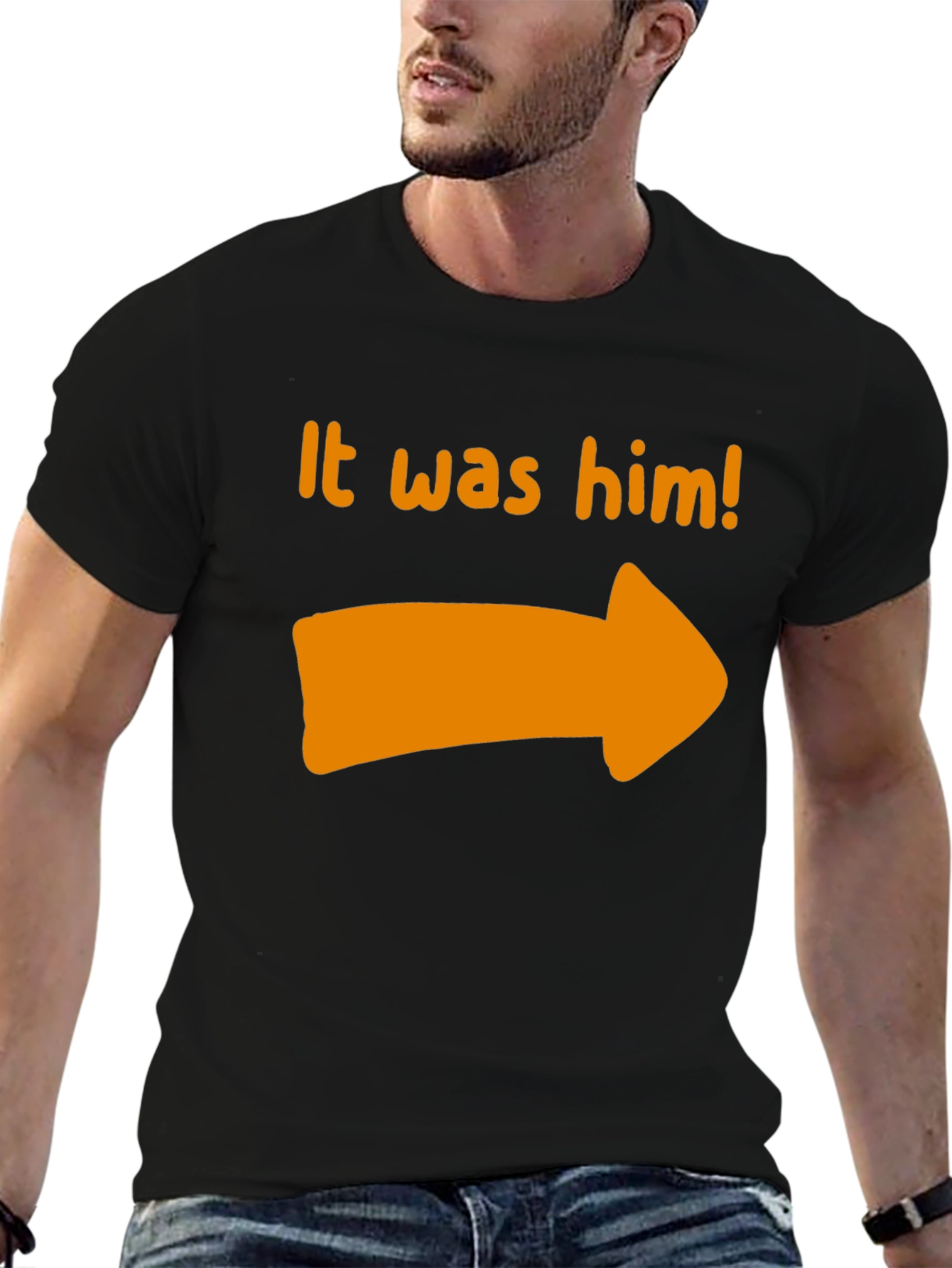 It Was Him T-Shirt - Novelty Pointing Tee