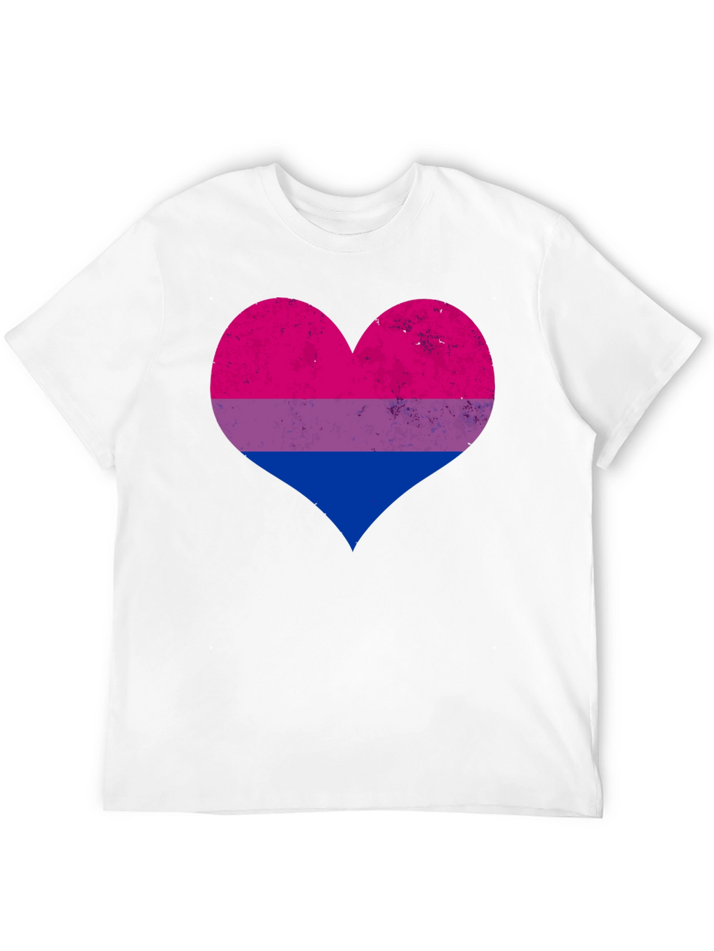 Bisexual Pride Heart Graphic T-Shirt