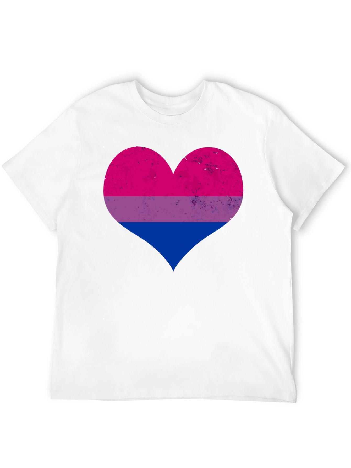 Bisexual Pride Heart Graphic T-Shirt