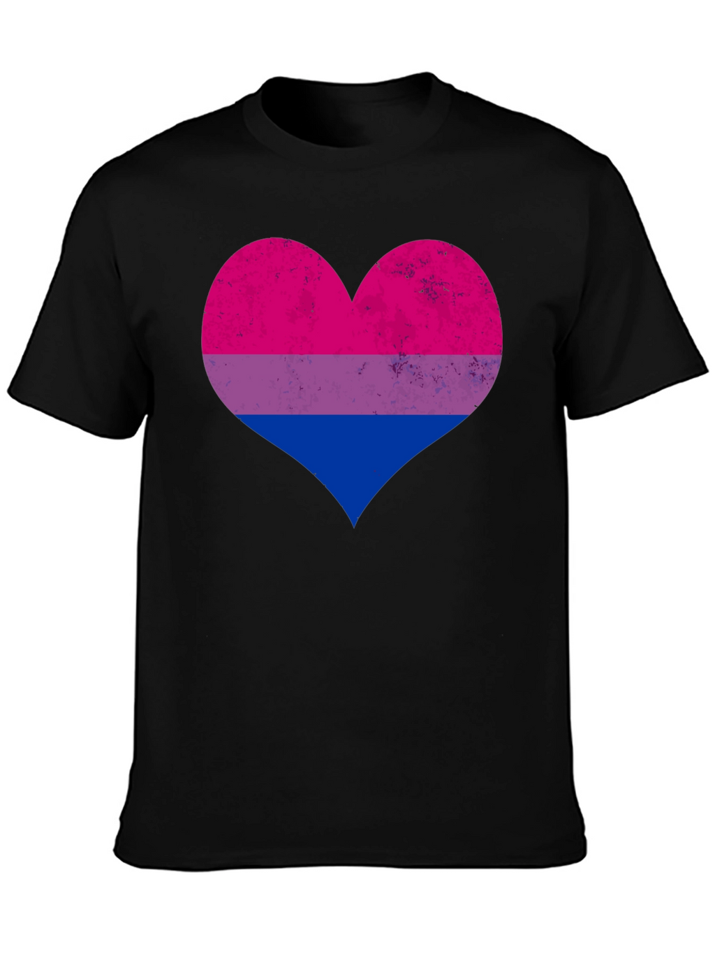 Bisexual Pride Heart Graphic T-Shirt