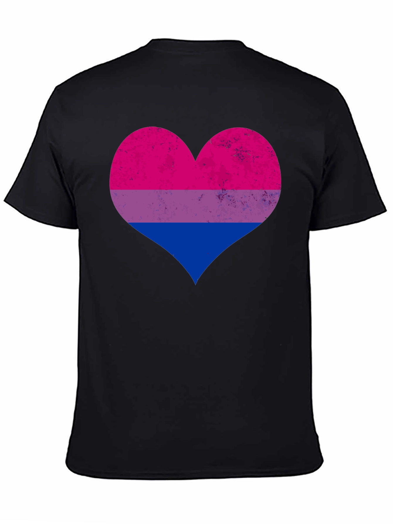 Bisexual Pride Heart Graphic T-Shirt