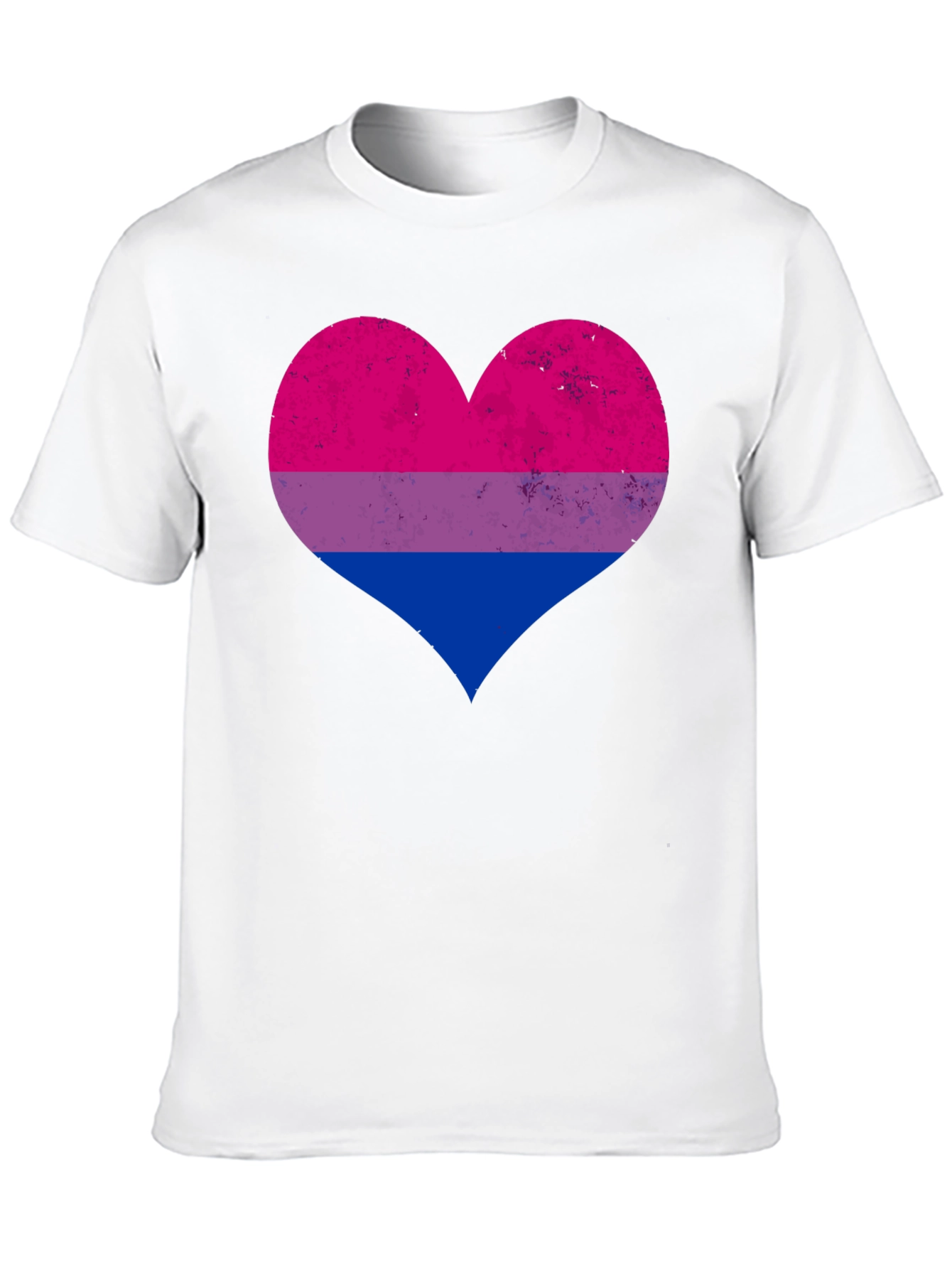 Bisexual Pride Heart Graphic T-Shirt