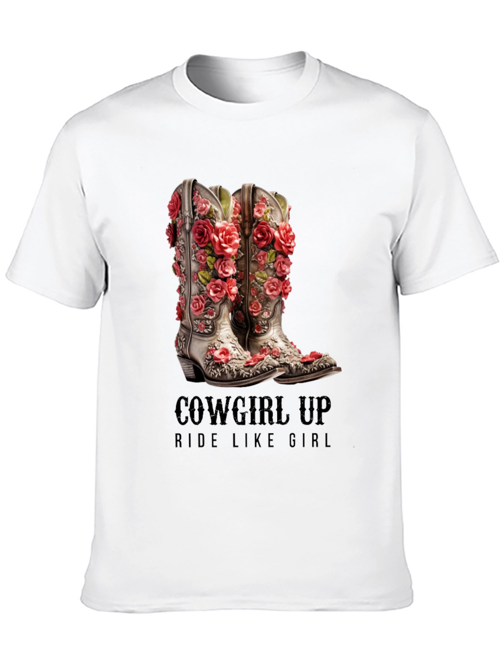 Cowgirl Up Boots Graphic T-Shirt