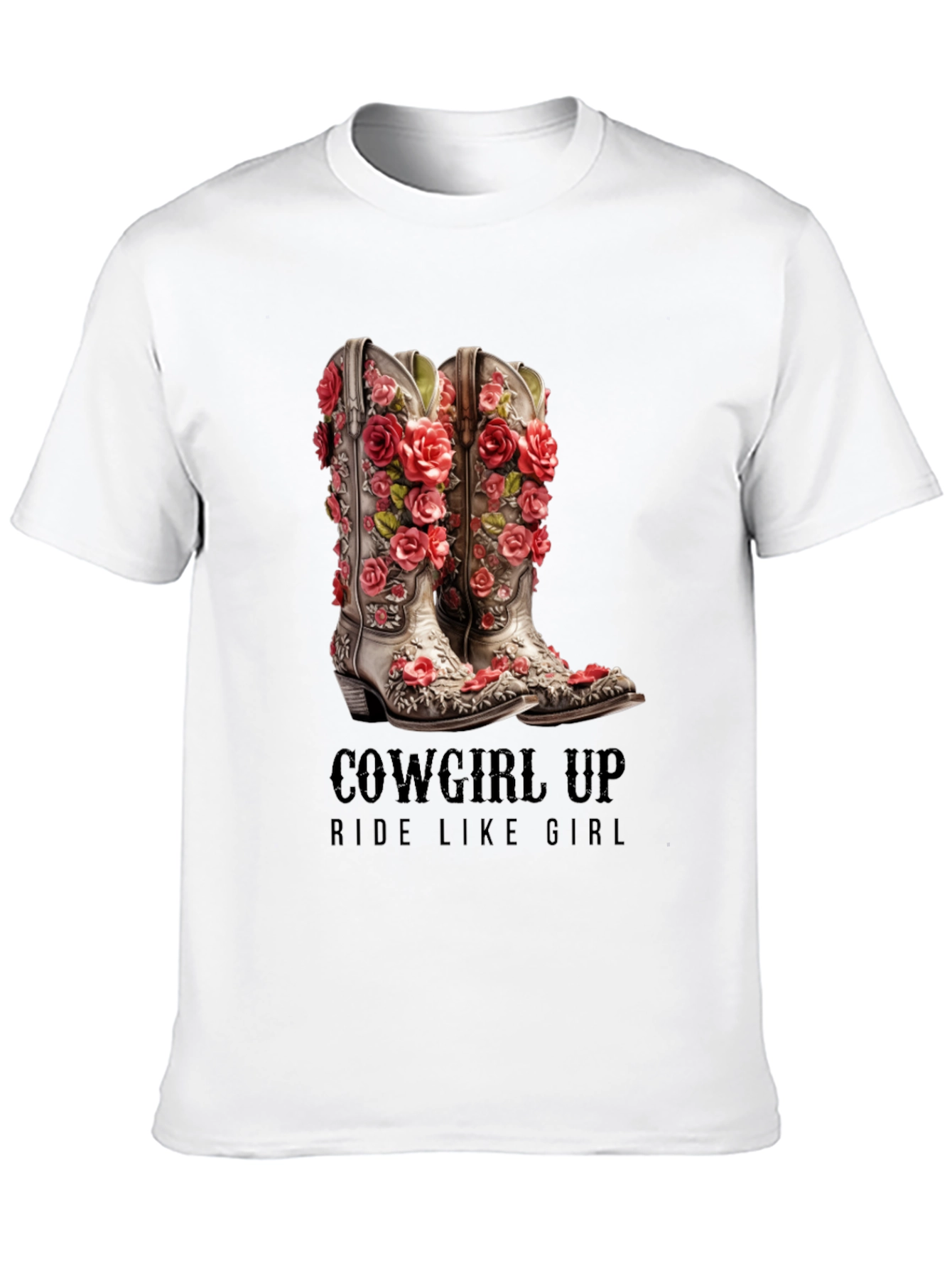 Cowgirl Up Boots Graphic T-Shirt