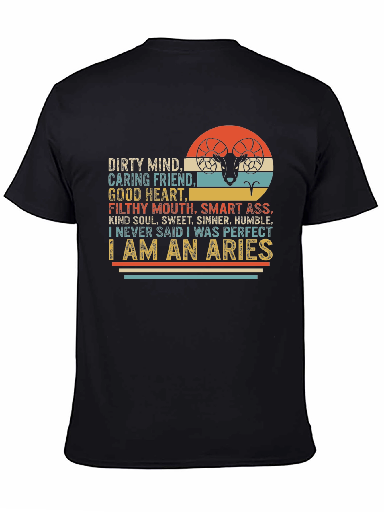 Aries Zodiac Graphic T-Shirt - Dirty Mind Good Heart