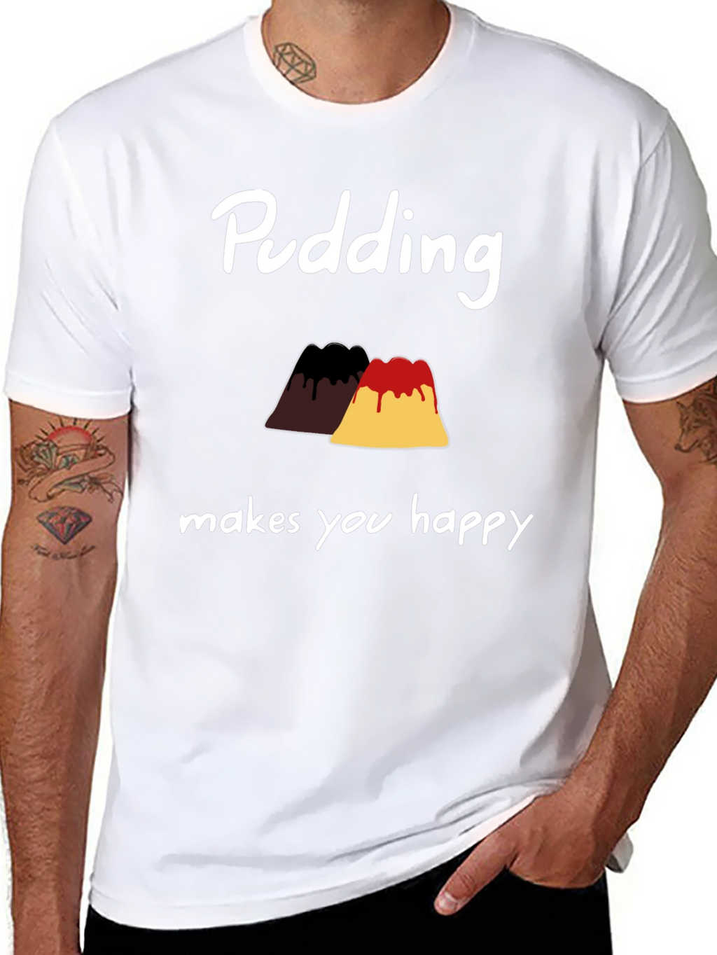 Pudding Makes You Happy T-Shirt