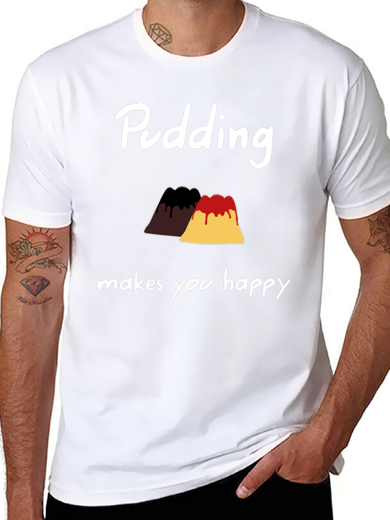 Pudding Makes You Happy T-Shirt