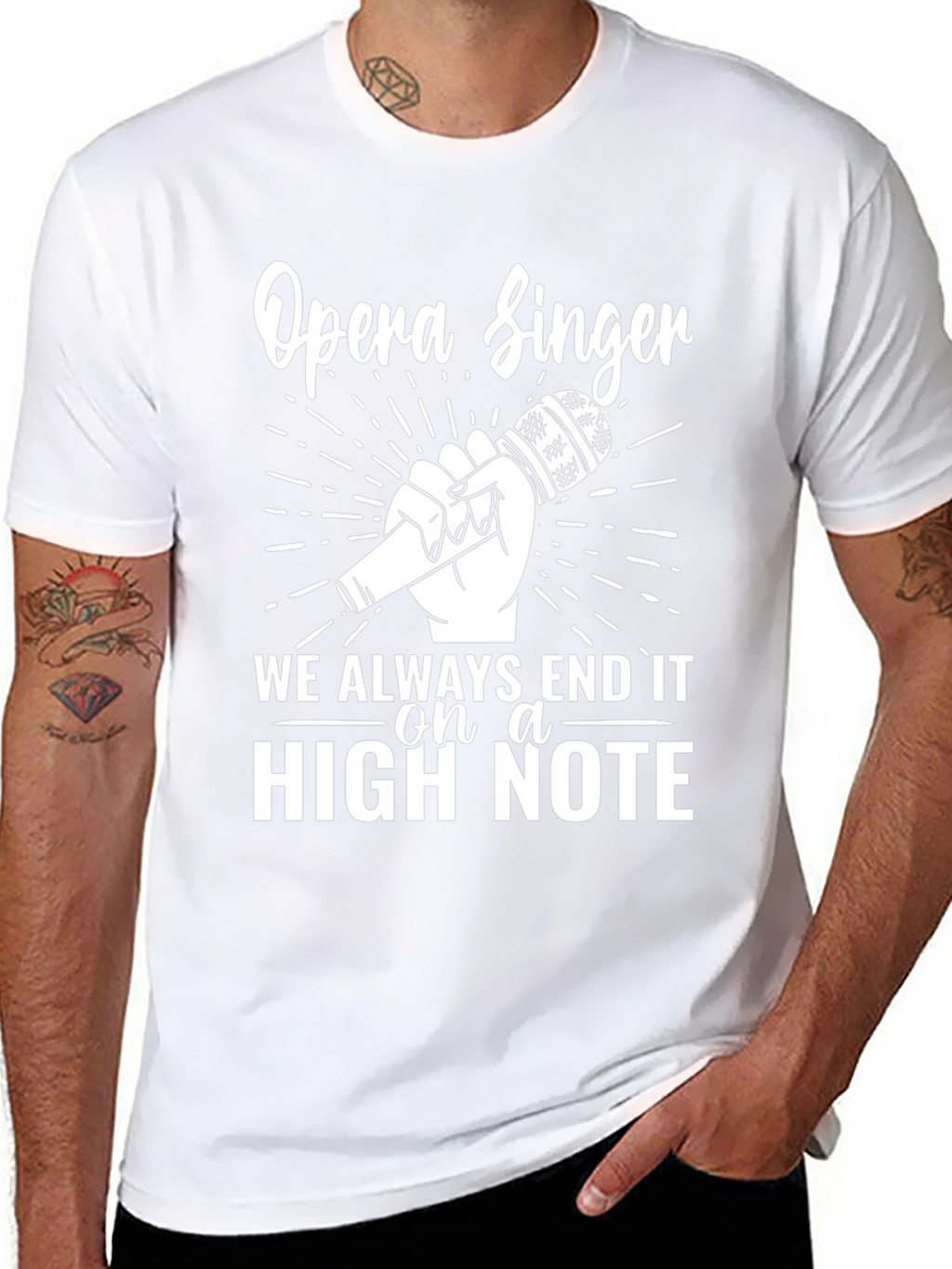 Opera Singer High Note Black T-Shirt