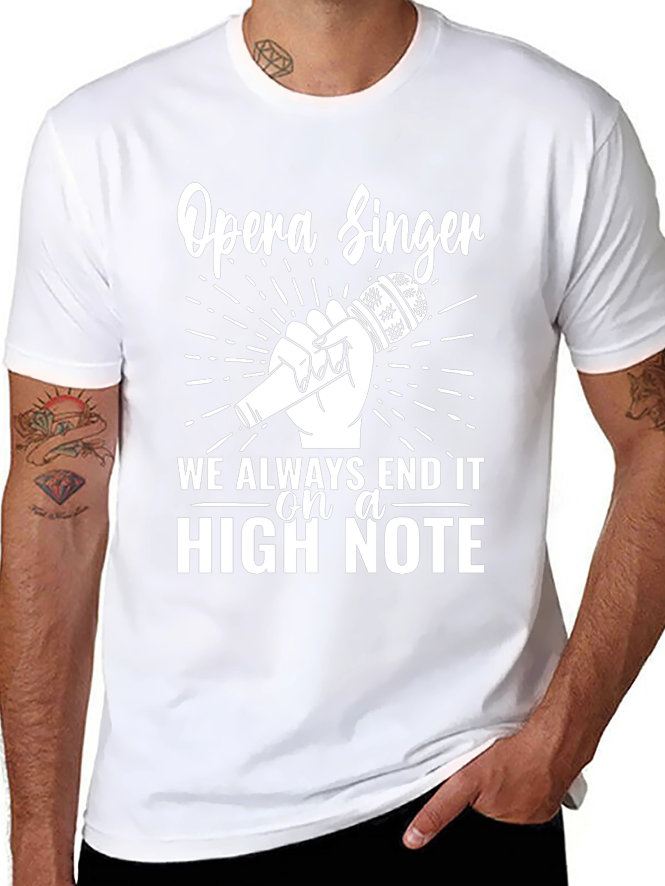 Opera Singer High Note Black T-Shirt