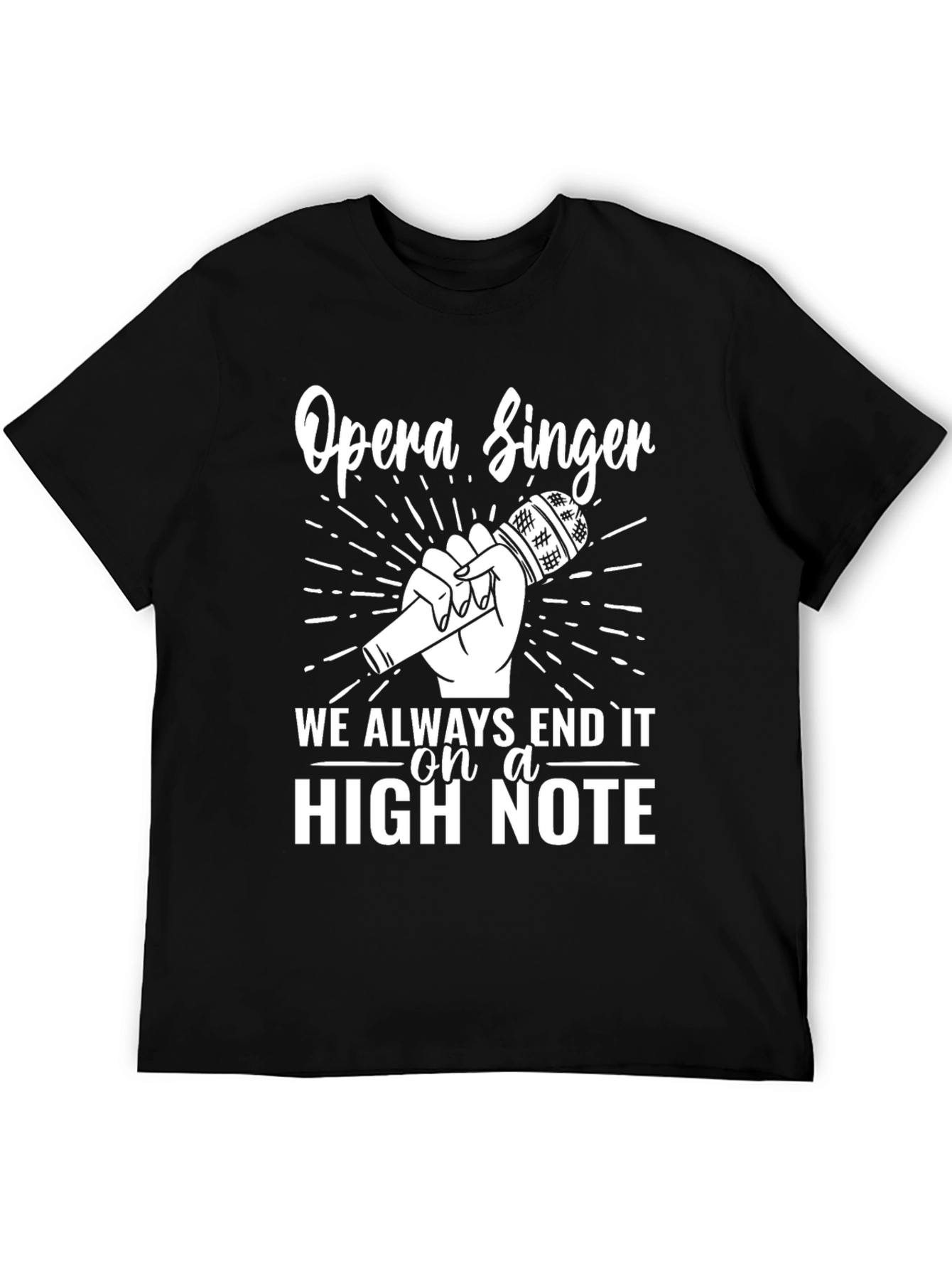 Opera Singer High Note Black T-Shirt