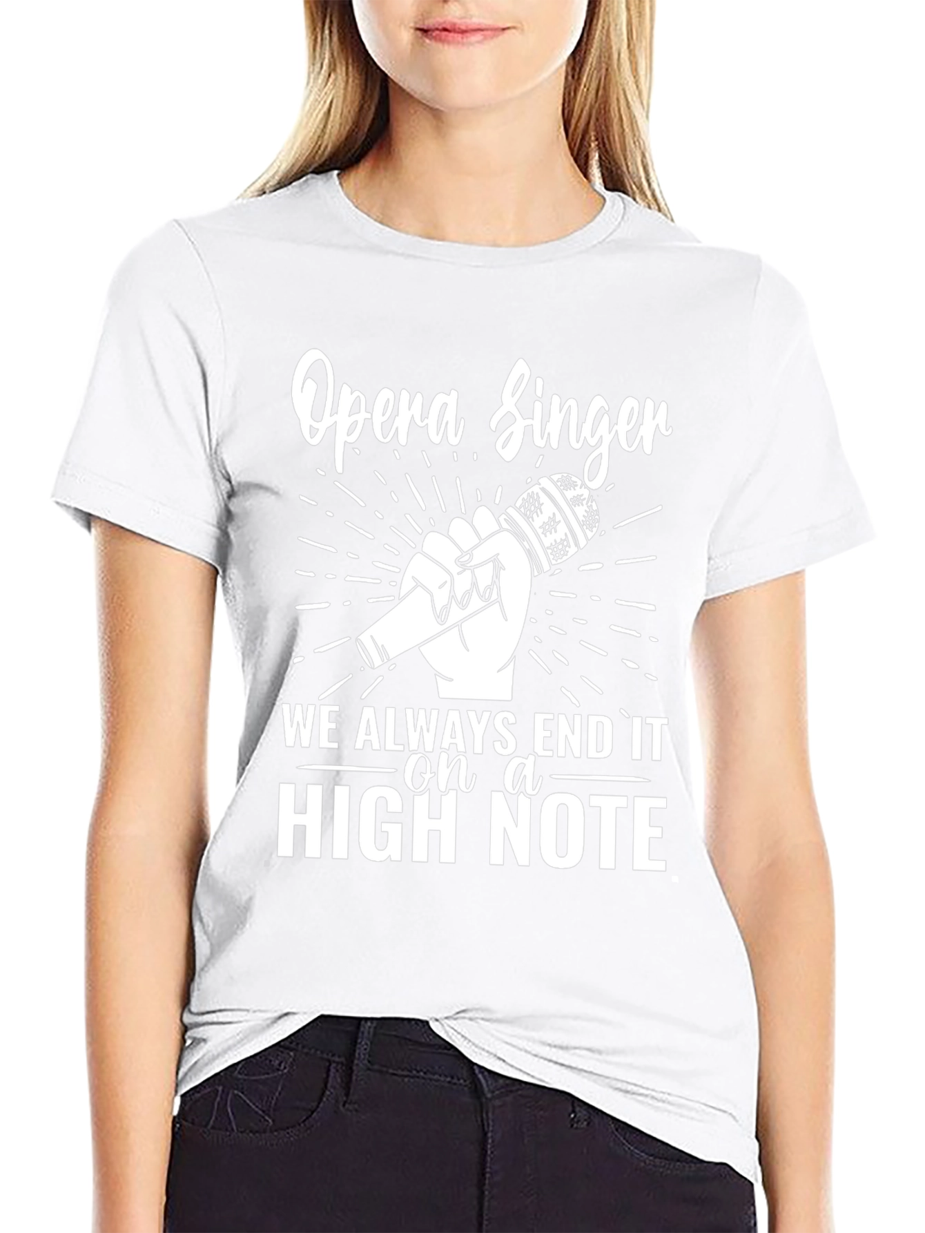 Opera Singer High Note Black T-Shirt