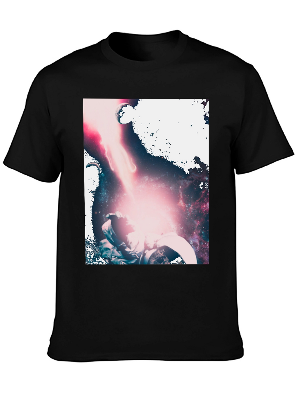 Astronaut Galaxy Graphic Black T-Shirt