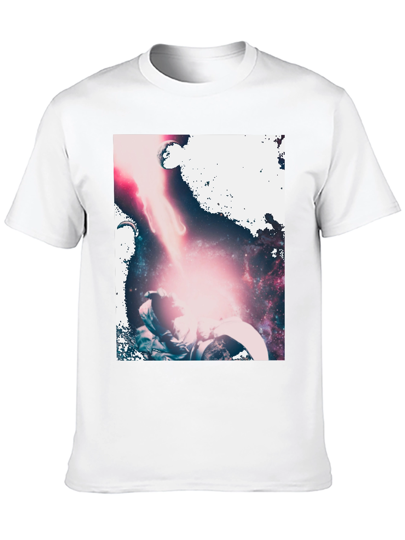 Astronaut Galaxy Graphic Black T-Shirt