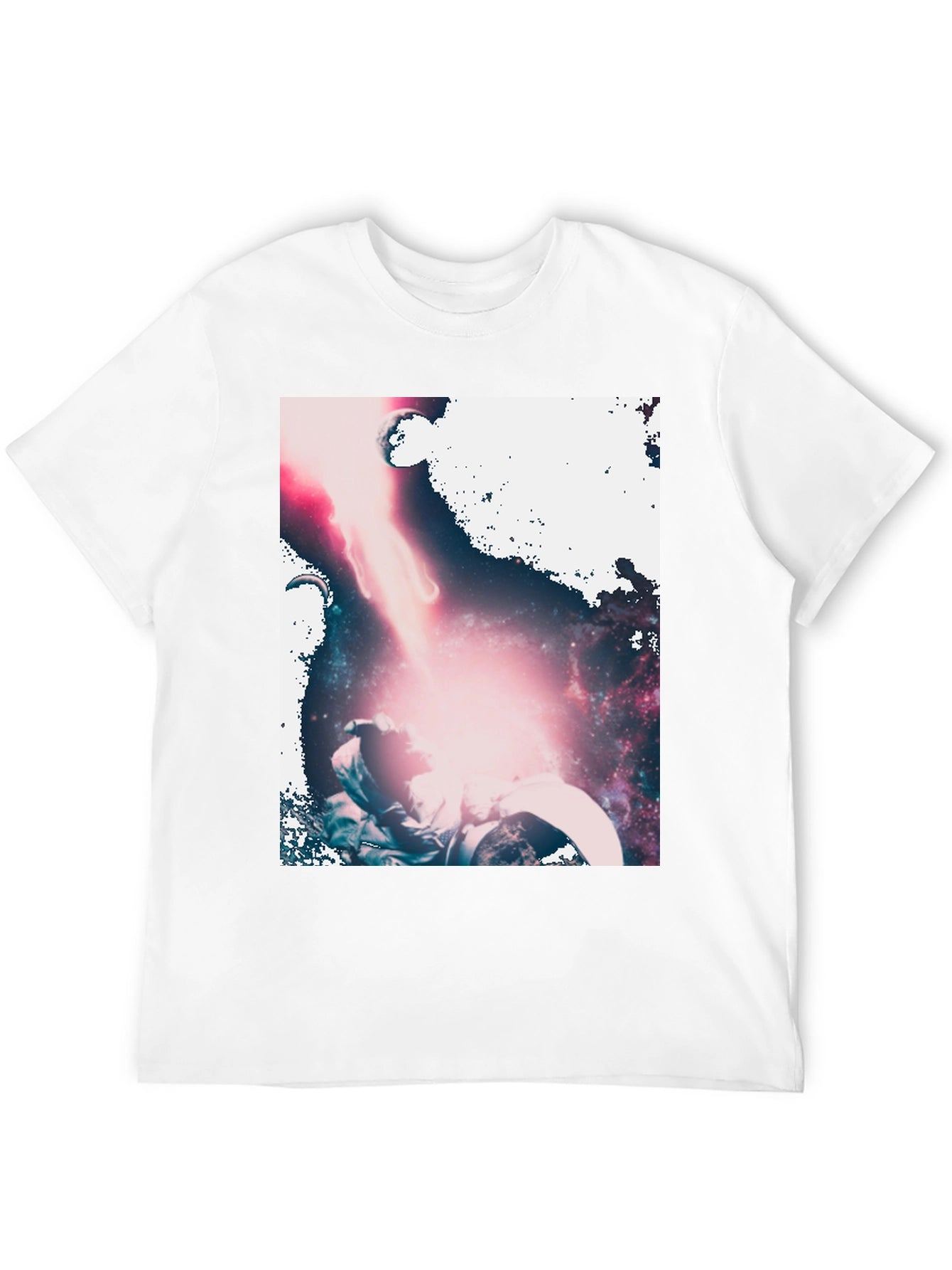 Astronaut Galaxy Graphic Black T-Shirt