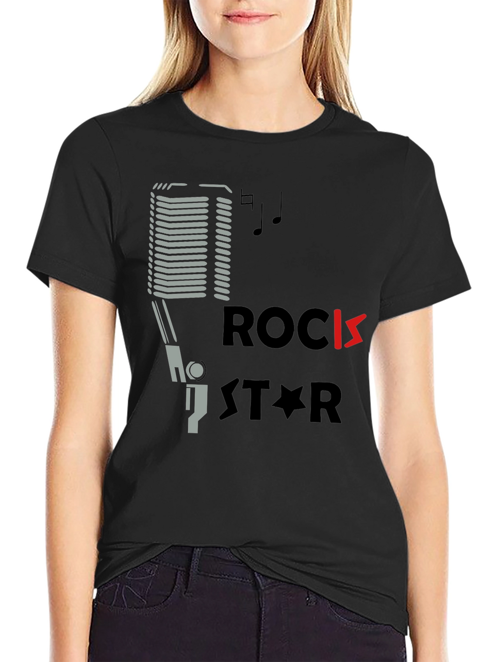 Rock Star Graphic Tee - Black