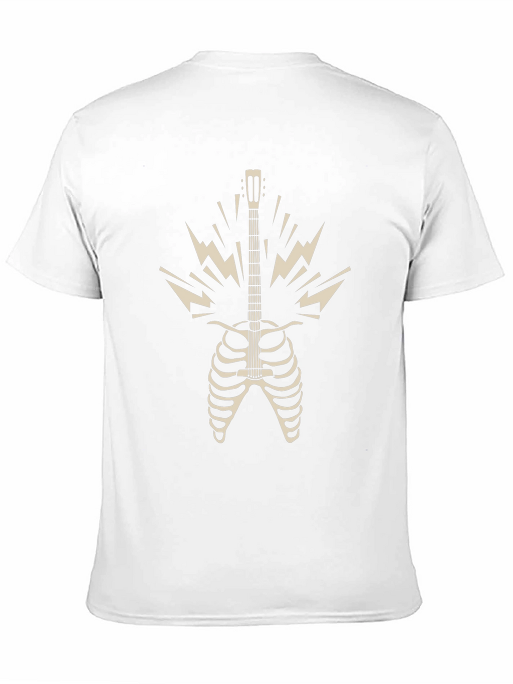 Rock n Roll Skeleton Guitar T-Shirt - Black
