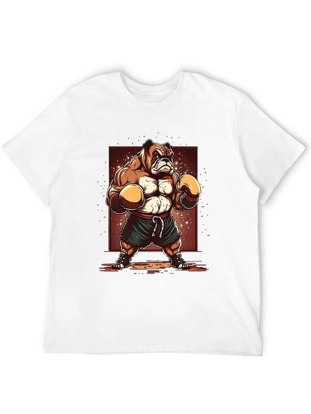 Bulldog Boxer T-Shirt - Cartoon Style
