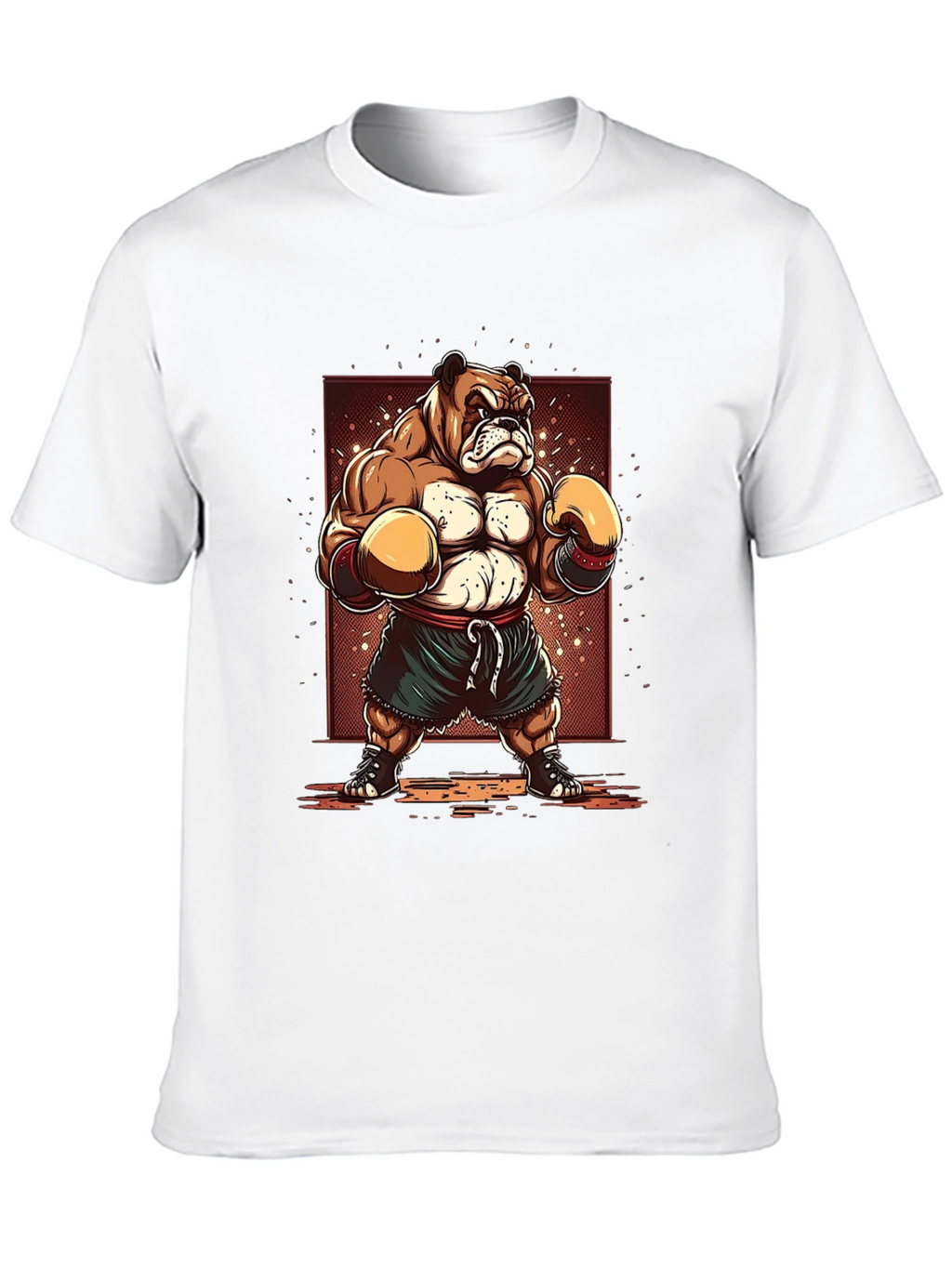 Bulldog Boxer T-Shirt - Cartoon Style