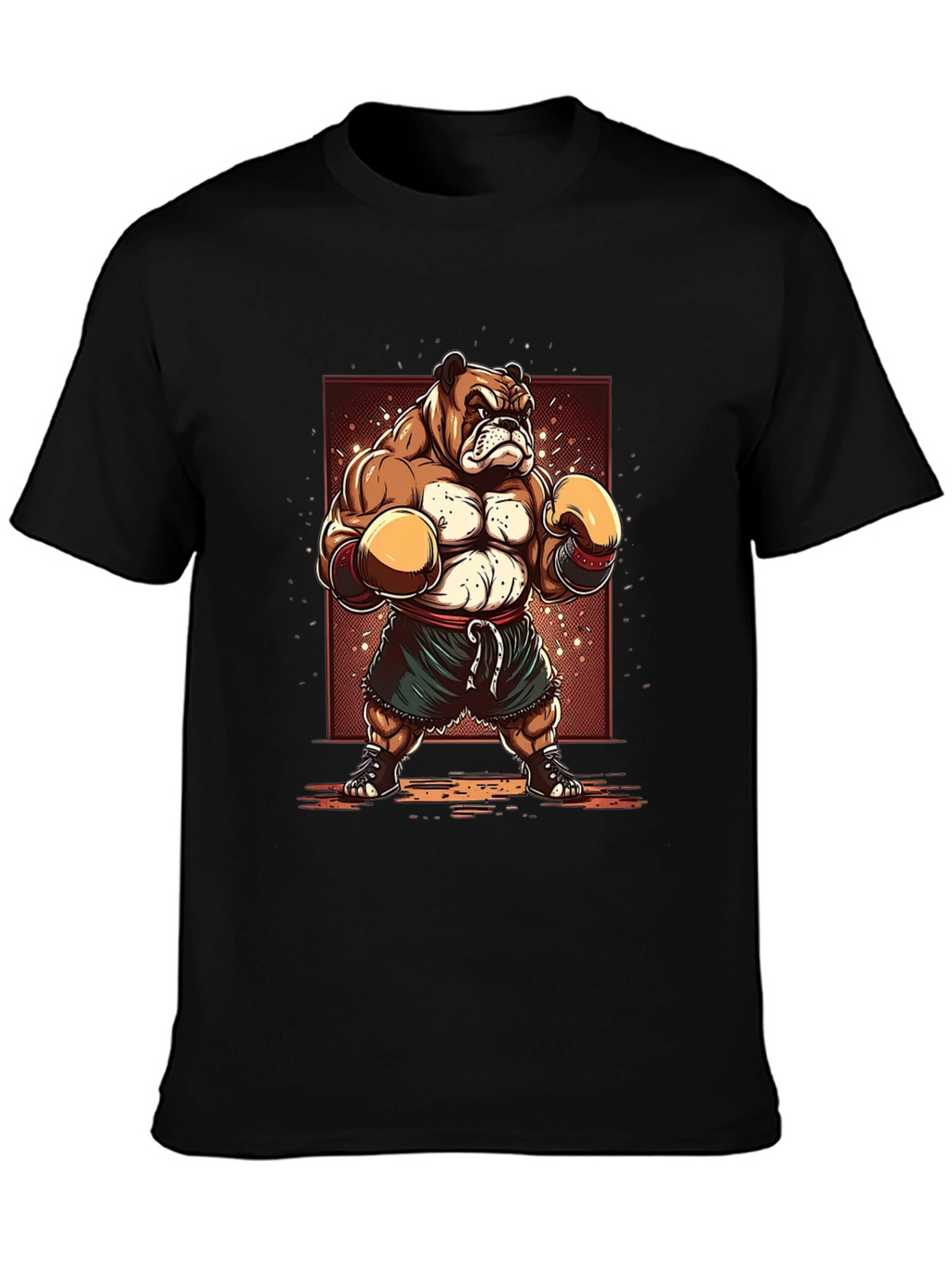 Bulldog Boxer T-Shirt - Cartoon Style