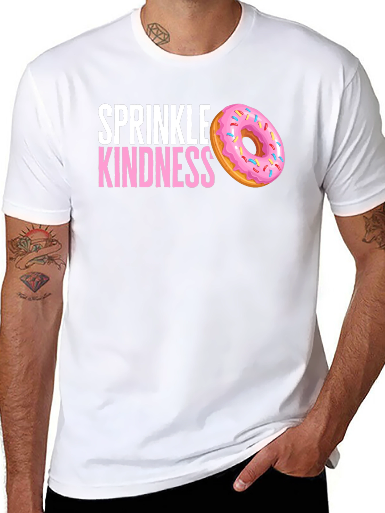 Sprinkle Kindness Donut Graphic Tee - Black