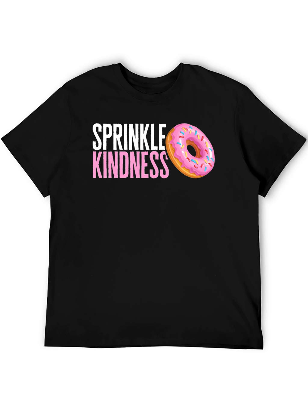 Sprinkle Kindness Donut Graphic Tee - Black