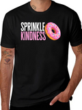 Sprinkle Kindness Donut Graphic Tee - Black