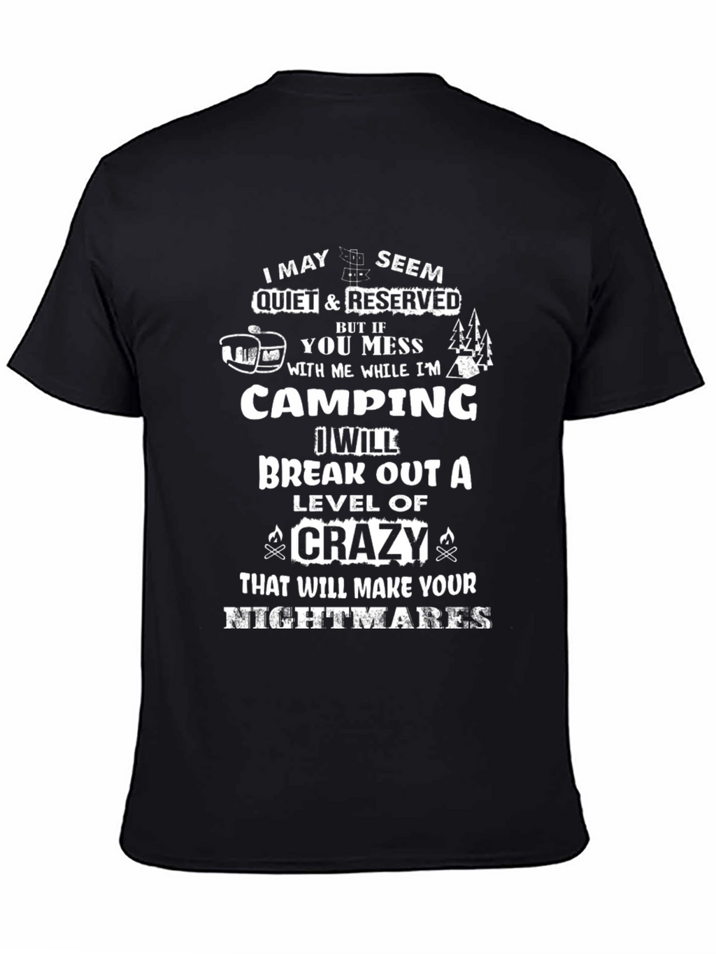 Camping Crazy T-Shirt - Black