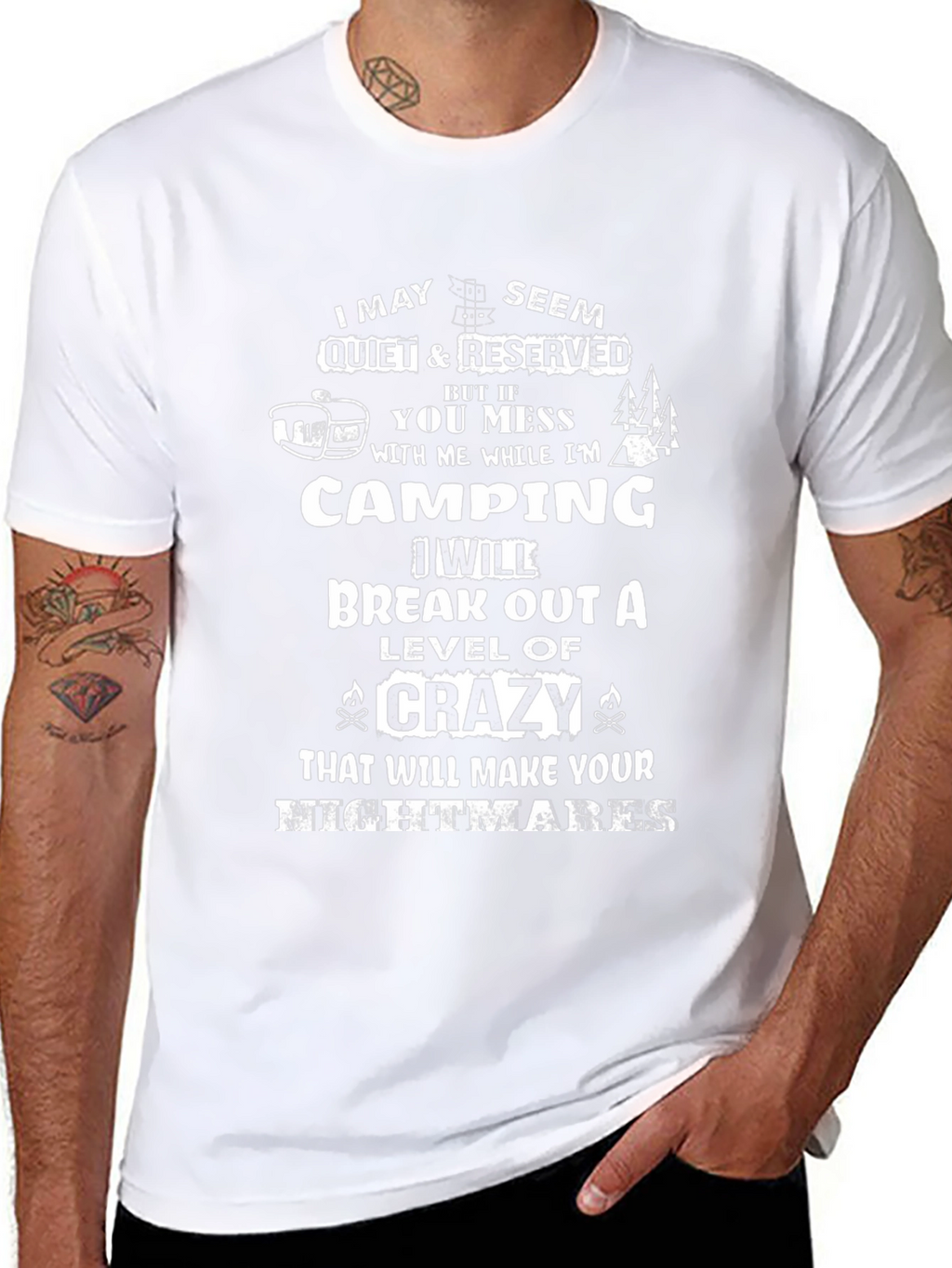 Camping Crazy T-Shirt - Black