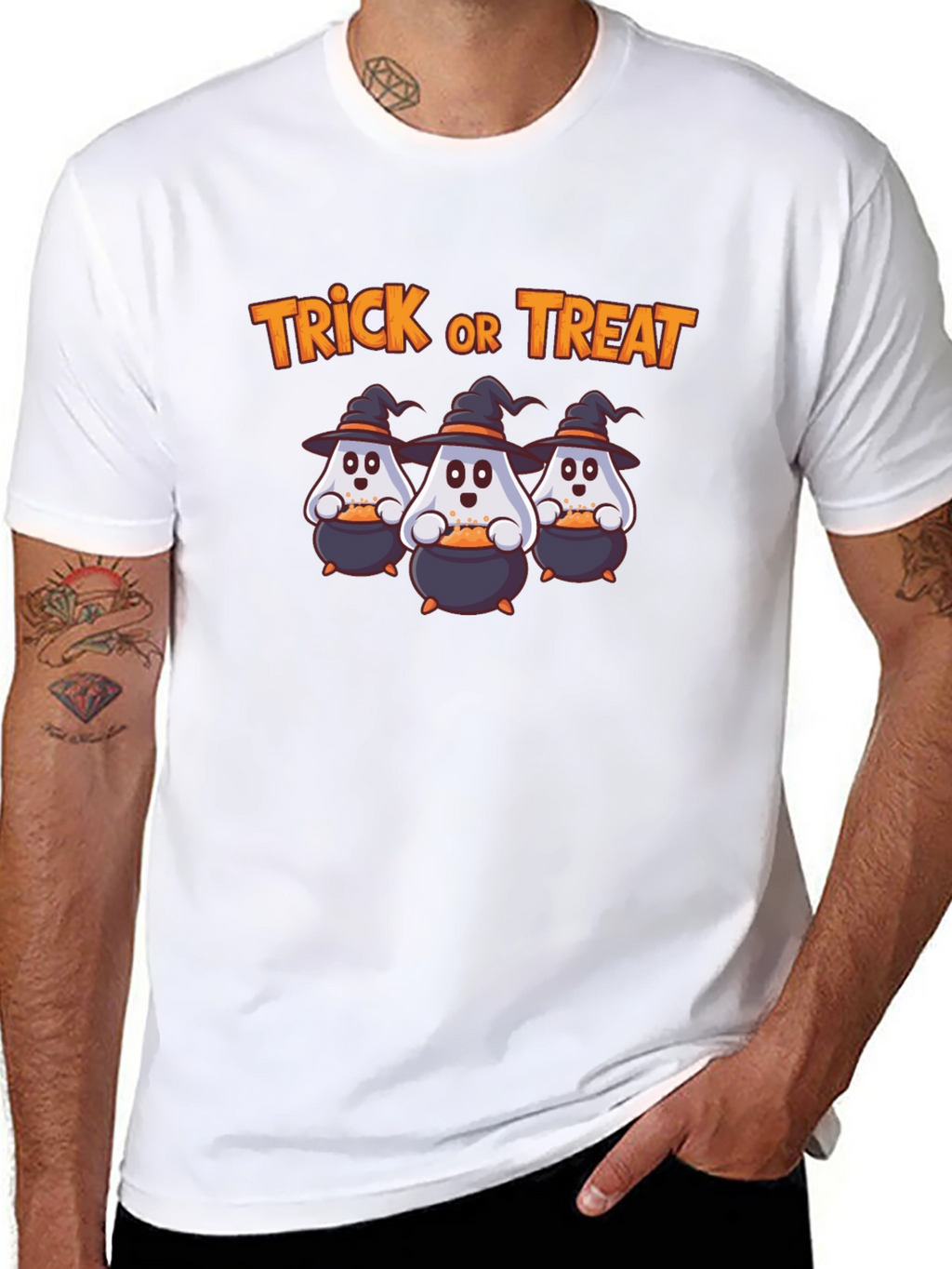 Halloween Ghost T-Shirt Trick or Treat Design