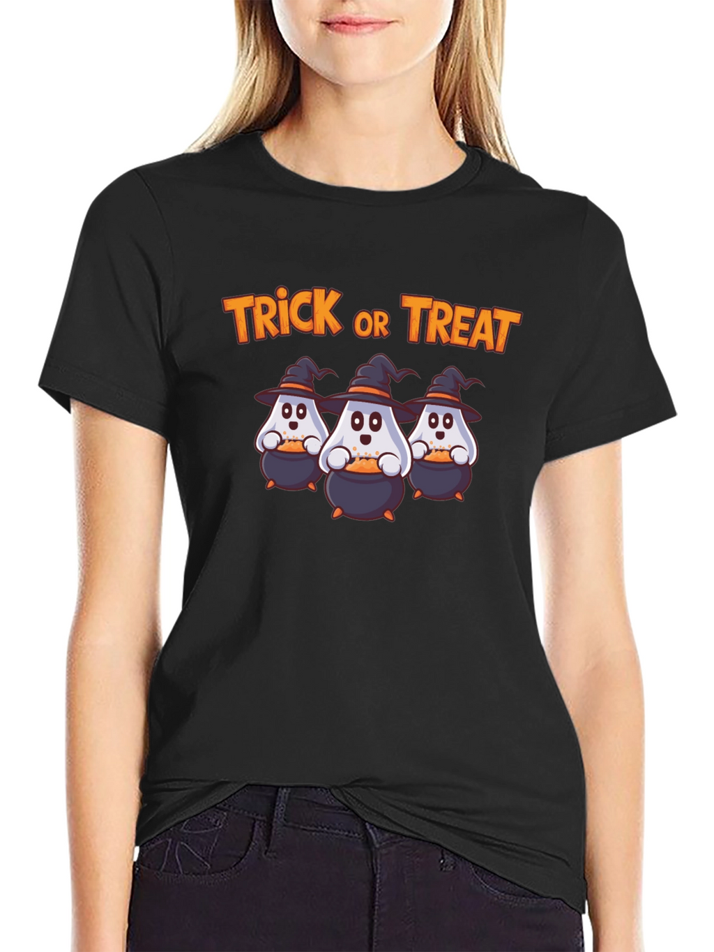 Halloween Ghost T-Shirt Trick or Treat Design