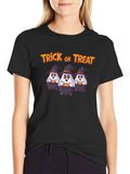Halloween Ghost T-Shirt Trick or Treat Design