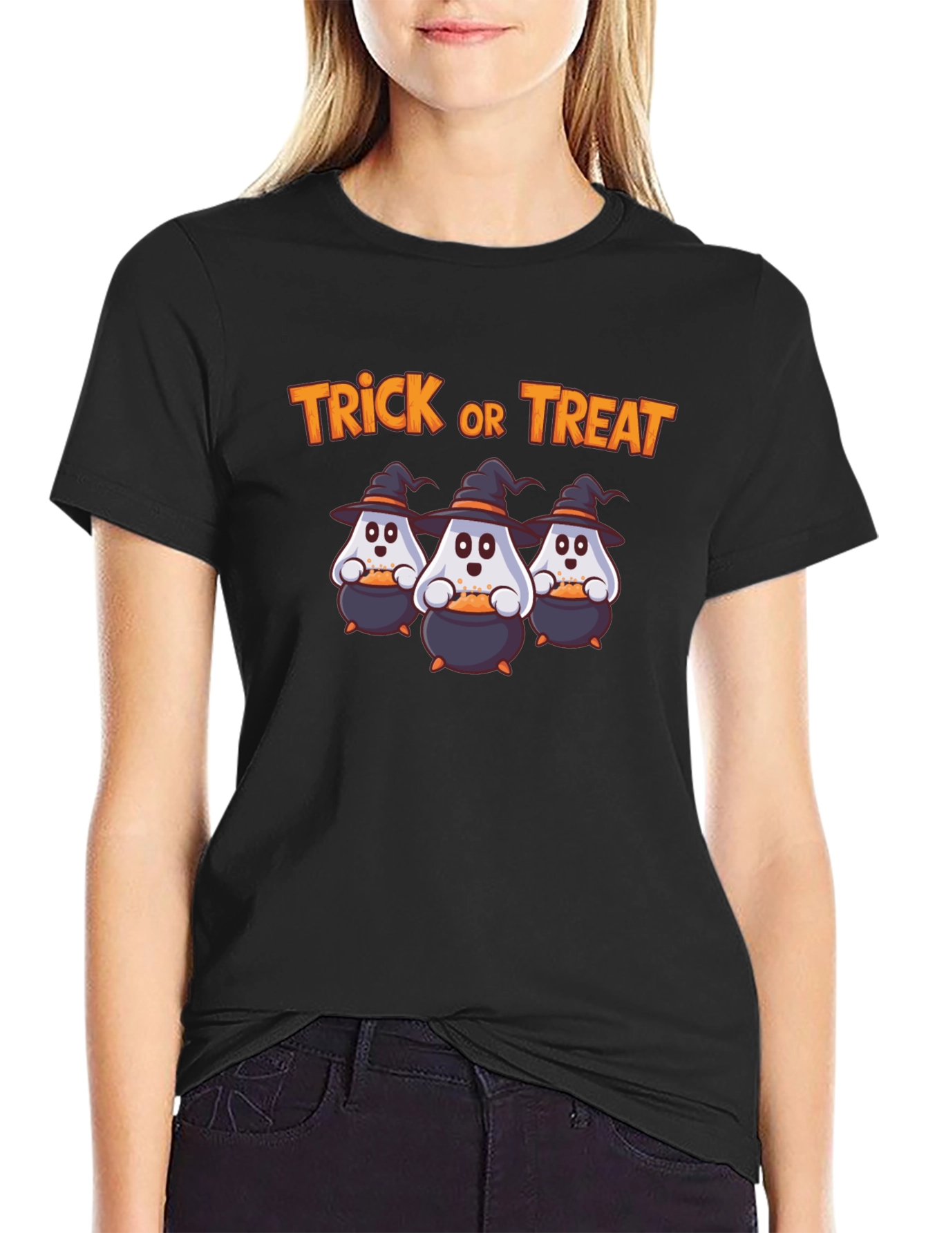 Halloween Ghost T-Shirt Trick or Treat Design